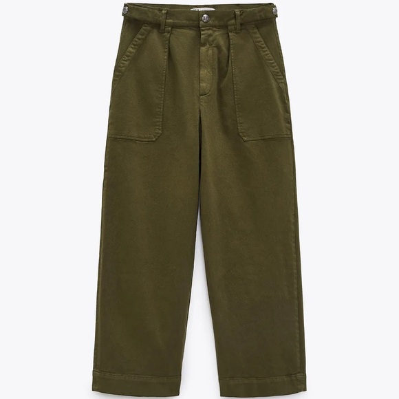 NWT Zara Tapered Fit Cargo Pants - Picture 3 of 5
